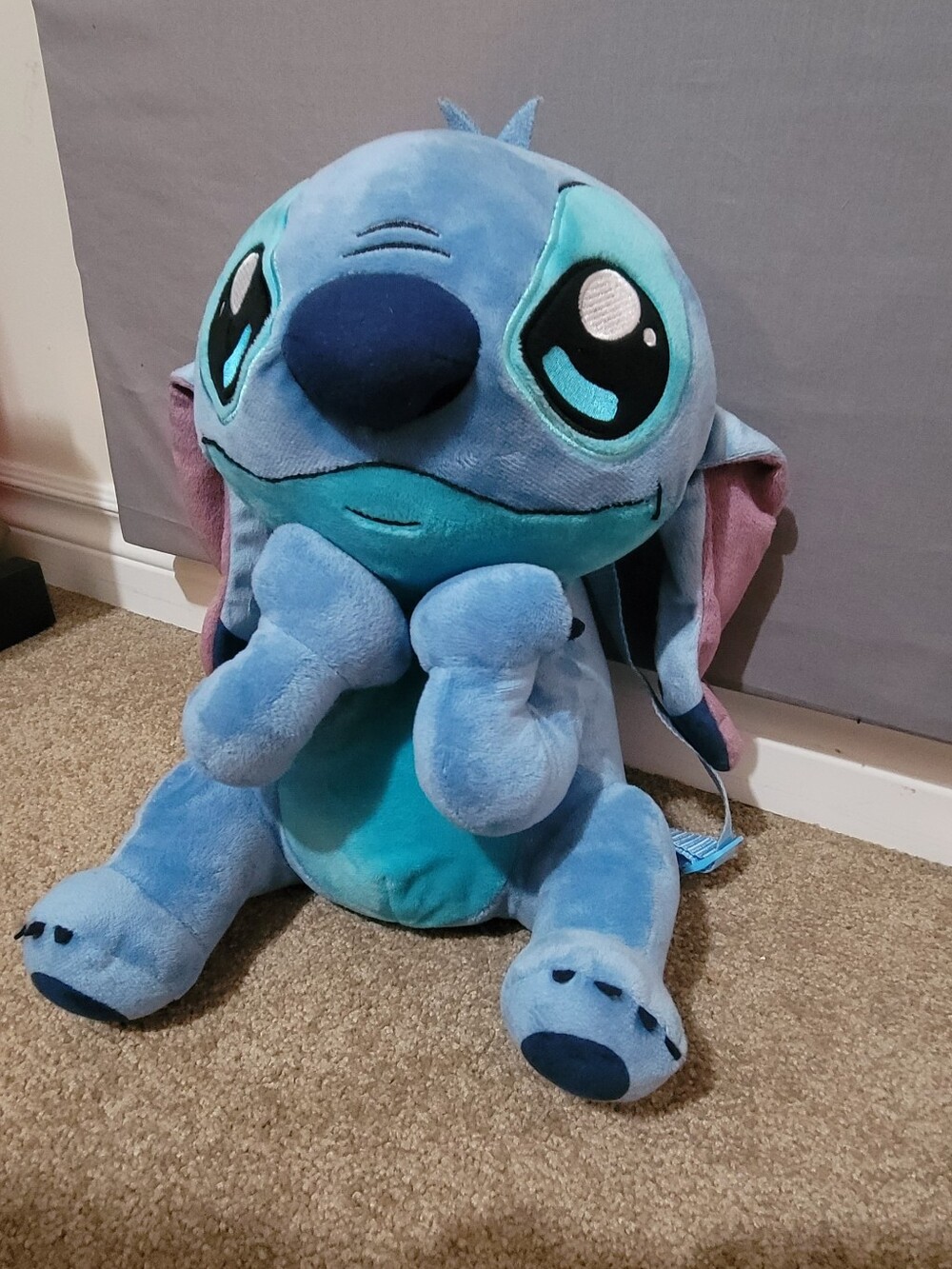Disney Blue Stitch Plush with Teal Accents